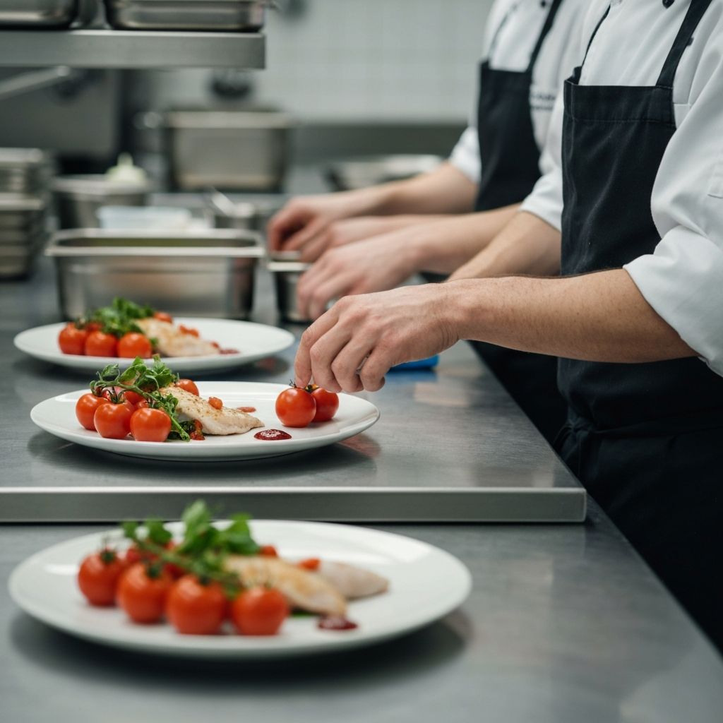 Fresh meal preparation showing quality ingredients and careful plating
